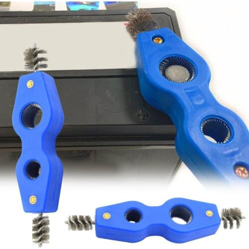 Cleaning Rust Removal 4 In 1 Durable Steel Wire Auto Truck Anti Corrosion Cable Portable Post Terminal Car Battery Brush Dirt