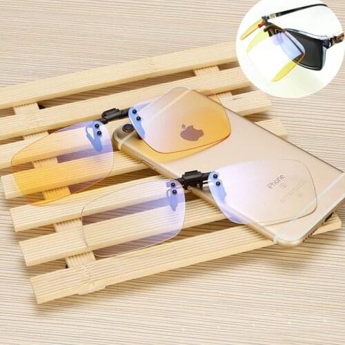 Ultra Lightweight Blue Light Blocking Clip-on Computer Glasses Gaming Glasses Flip On Rimless Easy Fit On Optical Frames
