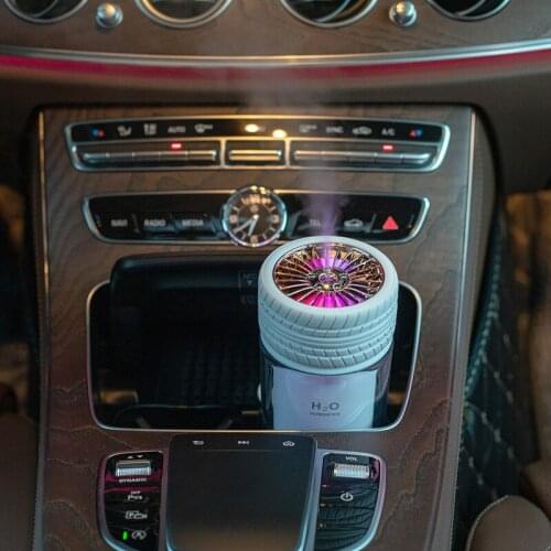 ELOOLE 250ML Tire Air Humidifier Diffuser Two Modes Colorful Lights No Noise Humidification Automatic Power Off For Car Home