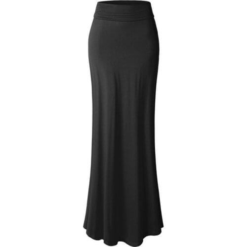 Skirt Women Summer Fashion Plus Size 5XL Floor-length Maxi Multi-colored Skirts Solid Color Long Bodycon Slim Fit Ladies Skirts