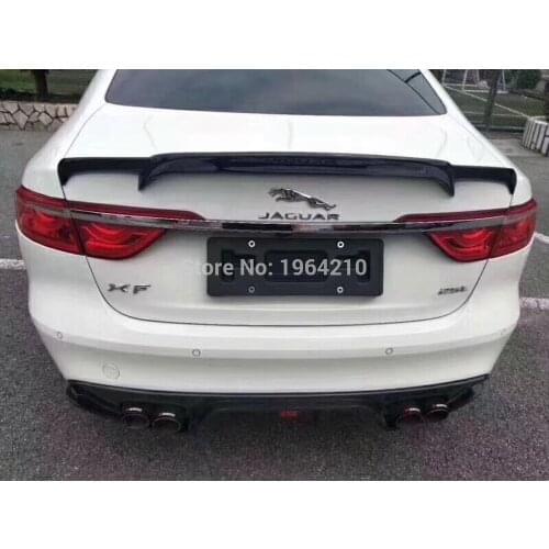 For Jaguar XF 2016 2017 2018 Carbon Fiber Rear Trunk Spoiler Tail Boot Lip Wing Car Styling