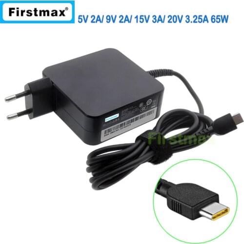 Ac power adaper 65W USB-C type C laptop charger for Lenovo Thinkpad X1 Carbon T580 P51s P52s E480 E470 X270 X280 Yoga 920-13IKB