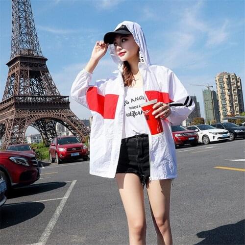 Womens Spring Summer Jacket 2019 Summer Long-Sleeved Large Size Sun Protection Clothing Ladies Thin Casual Coat Windbreaker