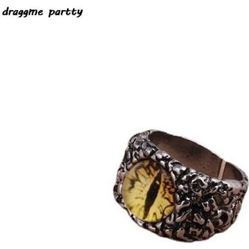 New Women Gothic Couple Rings Alloy Devils Eye Ring Opening Adjustable Multicolor Rings For Jewelery Gift