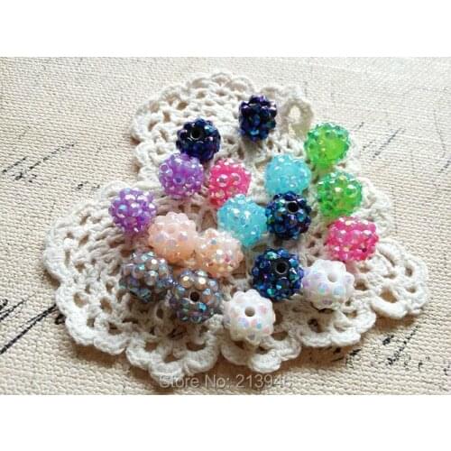 10*12MM 100pcs/pack Mix Colors AB Twinkle Acrylic Plastic Beads Jewelry Findings & Accessories