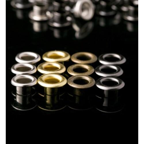 100 sets inner size 3-17mm brass round eyelets sliver/bronze/black/gold for Leathercraft Shoe Belt Cap Bag Clothes Accessories