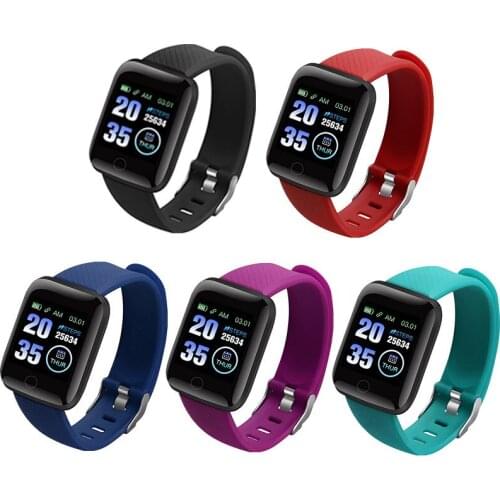 116Plus Smart Watch D13 Bracelet Men Women Blood Pressure Measurement Heart Rate Monitor Smartwatch Waterproof USB Direct Charge