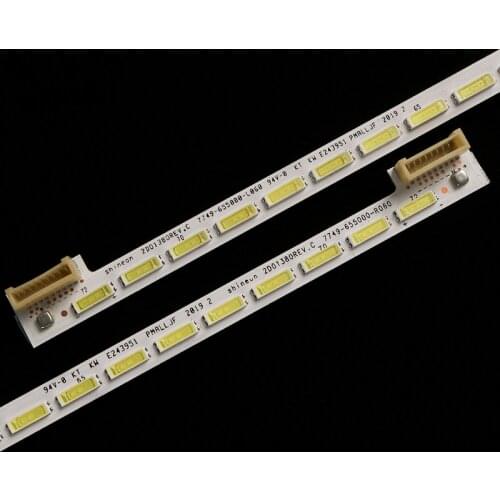 100% NEW 2PCS/Lot led backlight screen 55E710U 1555-R5500300-01 7749-655000-L060 1pcs=72led 607mm