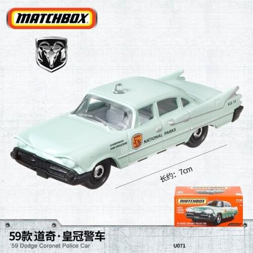 2021 Matchbox 1/64 59 DODGE CORONET POLICE CAR Metal Diecast Collection Alloy Model Car Toys
