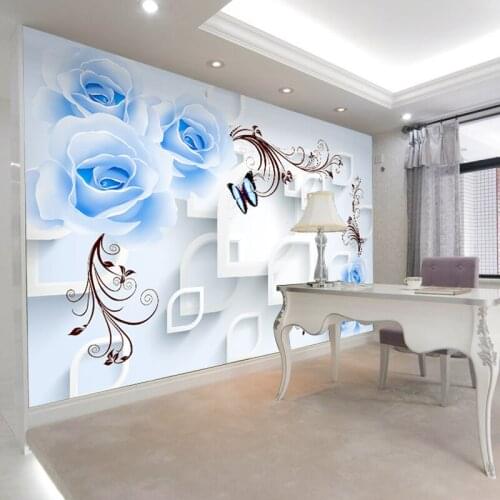 Beibehang papel de parede 3d custom for walls 3 d rose flower large 3d mural wall paper wall stickers waterproof dinning room