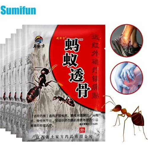 64pcs Ant Poison Medical Patch Spine Joint Cervical Spondylosis Plaster Neck And Shoulder Athritis Pain Relief Patch Heel Pads
