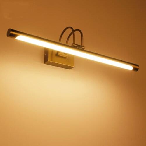 9W Acrylic Mirror Front Light Led Vintage Europe Brushed Nickel Vanity Sconce Bathroom Hotel House Over Mirror Cabinet Lighting