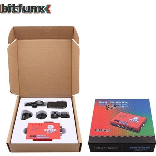 Original Bitfunx RetroScaler2x A/V to HDMI-compatible Converter and Line-doubler for Retro Game Consoles for PS2/N64/NES/SEGA
