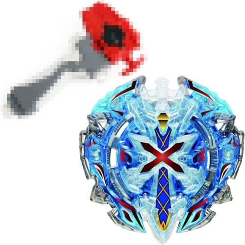 B-67 BLUE Xeno Xcalibur / Xcalius / Excalibur DOWN ORBIT Burst BOOSTER Spinning Top + Hand Grip + Launcher
