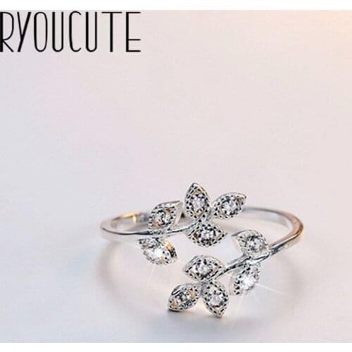 Bohemian Vintage Big Crystal Leaf Ring For Women Female Lady Antique Knuckle Cocktail Rings Boho Jewelry Anillos