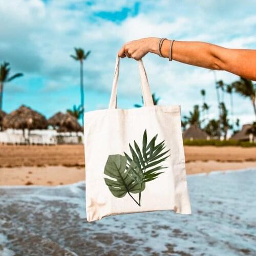 Ladies Handbags Bridal Party Totes Large Capacity Bolsas De Tela Palm Leaf Tote Bag Beach Wedding Canvas Shoulder Bags