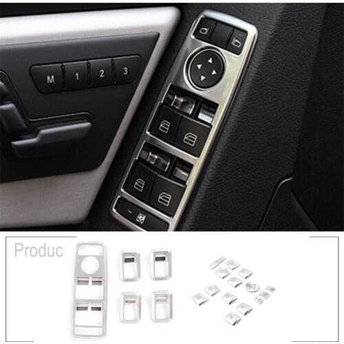 ABS Chrome Glass Window Lift Button Decoration for Mercedes Benz A/B/C(W204)/E(W212)/GLA/CLA/GLK/GL/ML/GLE