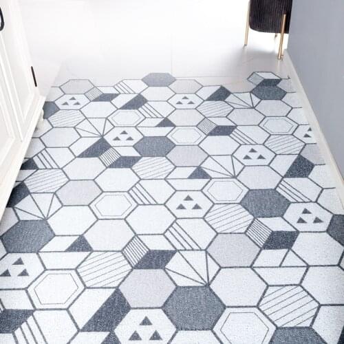 Household Doormat PVC Kitchen Mat Bathroom Mat Floor Mats Carpet Hallway Entrance Doormat Can Be Cut Non-slip Custom Mats Carpet