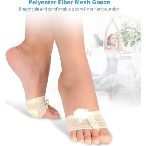 Elino Women Belly Ballet Forefoot Toes Half Pads Dance Gym Paw Metatarsal Thong Protector Lyrical Socks Shoes Split Insoles