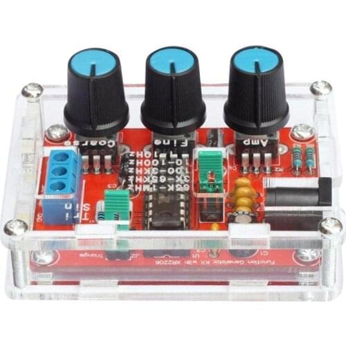 1Hz -1MHz XR2206 Function Signal Generator DIY Kit Sine/Triangle/Square Output Signal Generator Adjustable Frequency Amplitude
