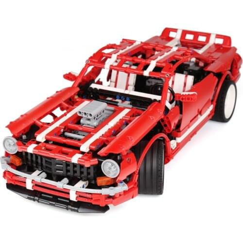 RSR Red Super Racing Car Building Blocks High-tech Expert Creator Sport Car Bricks Moc 3D Model Modular Kits For Children Gifts