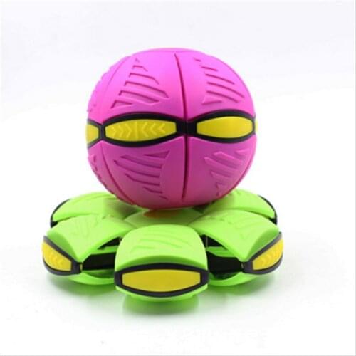 Fly UFO Disc Flat Throw UFO Ball With LED Light Toy Kid Outdoor Garden Beach Game Outdoor Toy