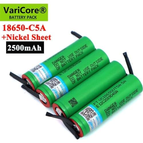 VariCore VTC5A 2600mAh 18650 Lithium Battery 30A Discharge 18650VTC5 batteries + DIY Nickel Sheets