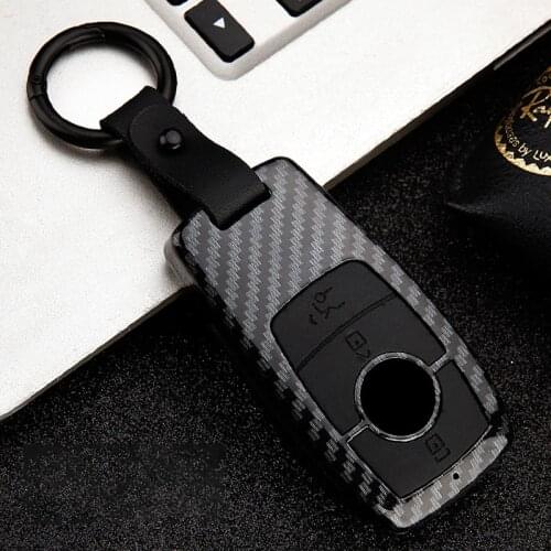Carbon Fiber Matte Car Key Case Cover For Mercedes Benz A-Class W177 2019 E-Class E43 W213 E400 2017 S-class 2018 Auto Key Shell