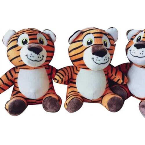 18cm Lovely Stuffed Doll Full Filled Non-fading Adorable Tiger Plush Toy Home Decoration Pillow Birthday Gift for Kid Girl