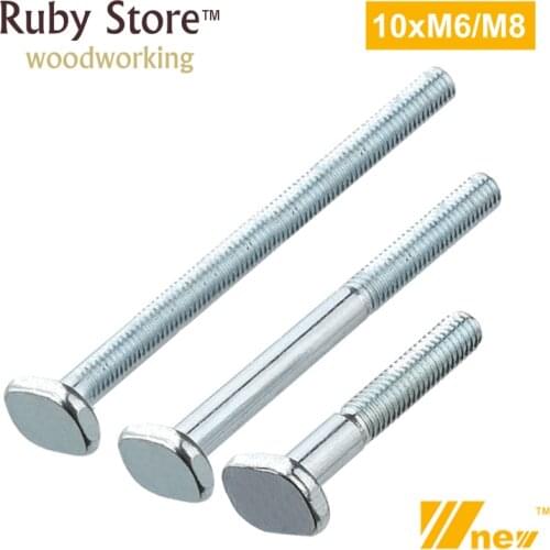 SET of 10PCS, M6x40/M6x70/M8x100mm T-nut for Woodworking Jigs