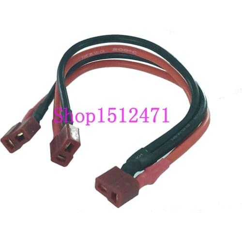 Deans Style T-Plug Parallel Y Harness 1 jack to 2 jack cable for Lipo RC Battery