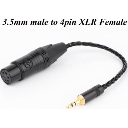3.5mm Trrs Balanced Male to 4-pin XLR Balanced Female Headphone Audio Adapter for Astell&Kern AK240 AK380 AK320 onkyo DP-X1 FIIO
