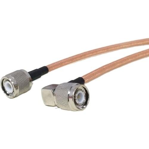 1pc TNC male straight Switch TNC Male Plug right angle 90-degree cable RG142 25cm low loss wholesale