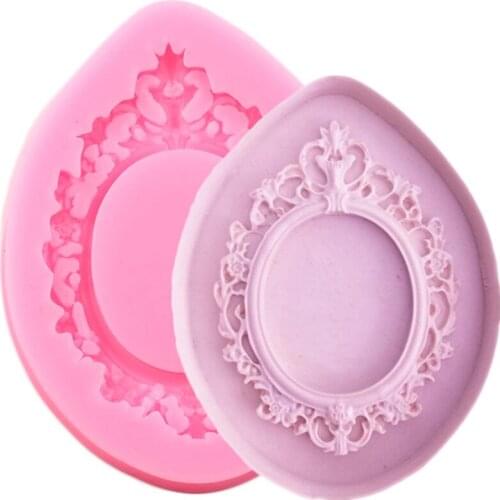 Frame Cake Border Silicone Mold Wedding Fondant Molds Cake Decorating Tools Candy Polymer Clay Chocolate Gumpaste Moulds