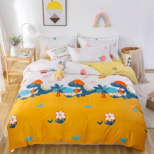 Cartoon Pictures Duvet Cover 200x220 Pillowcase 3Pcs,220x240 Quilt Cover Bed Cover,Dinosaur Pattern Bedding Set Blanket Cover