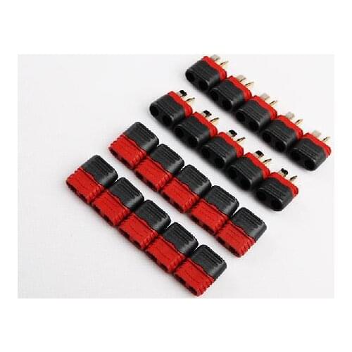AMASS Sheathed Male Female T-Plug Connector (10 pairs / pieces ) for Battery / Charger for RC Multicopter Airplane