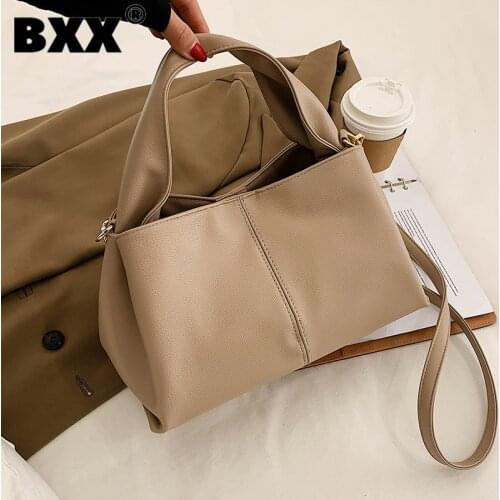 [BXX] PU Leather High Capacity Crossbody Bag 2021 Fashion High Quality Lady Travel Luxury Shoulder Handbag and Purses HQ828