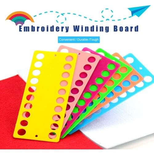 1pcs Plastic Cross Stitch Row Line Board Embroidery Thread Organizer Colour Embroidery Winding Board Home Sewing Tools