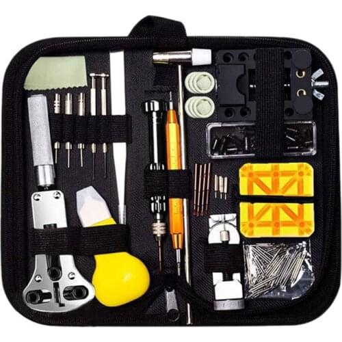 150 Pieces Watch Repair Tool Kit Watch Link Pin Remover Shell Opener Spring Bar Remover Watch Battery Replacement Strap Needle T
