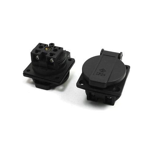 2pcs German Type CEE 7/4 IP54 Socket Adapter Connector AC 250V 16A European Socket E-013