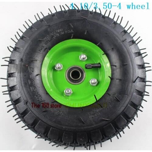 4.10/3.50-4 tire 3.50-4 pneumatic wheel trolley caster trailer wheel 10 inch 4.10-4 pneumatic wheel