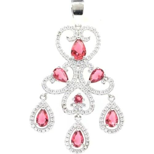 38x27mm Unique Big 14g Square Created London Blue Topaz For Ladies Bride Engagement Street Jewelry Silver Pendant Eye Catching