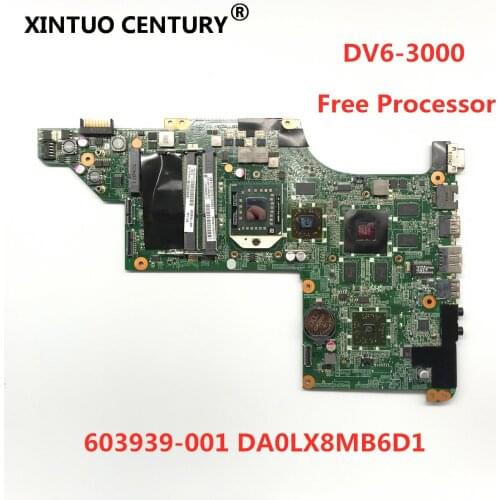 603939-001 DA0LX8MB6D1 main board FOR HP PAVILION DV6 DV6-3000 laptop motherboard HD5650 1GB with Free processor 100% full tset