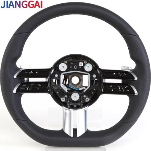 Steering Wheel Fit For 2021 AMG 100% Leather Racing Car Wheel