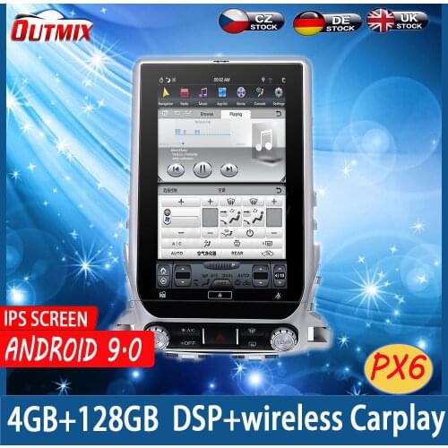 Android 9.0 128GB Tesla Style Car Multimedia Player Radio For Toyota Land Cruiser 200 LC200 2018 GPS Navigation Stereo Head Unit