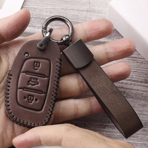 Genuine leather key case for car Hyundai SONATA ACCENT ELANTRA TUCSON SONATA NF COUPE AZERA SANTAFE EQUUS ROHENS bag
