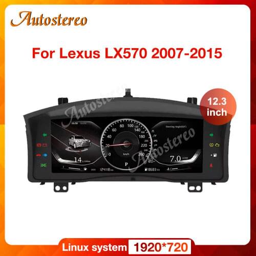 Android 9.0 Digital Cluster Virtual Cockpit For Lexus LX570 2007-2015 Dashboard Speed Meter Screen Multimedia Player Headunit ST