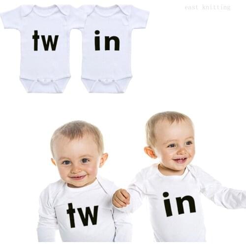 DERMSPE New Casual Newborn Baby Boy Girl Short Sleeve Letter Print Cute Loose Jumpsuit Cotton Romper Baby Clothes Babysuit
