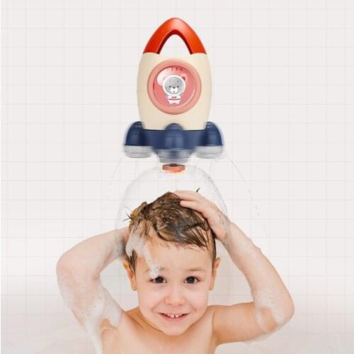 Baby Toys Spin Water Spray Rocket Bath Toys for Children Toddlers Shower Game Bathroom Sprinkler Baby Bath Toy for Kids Gifts