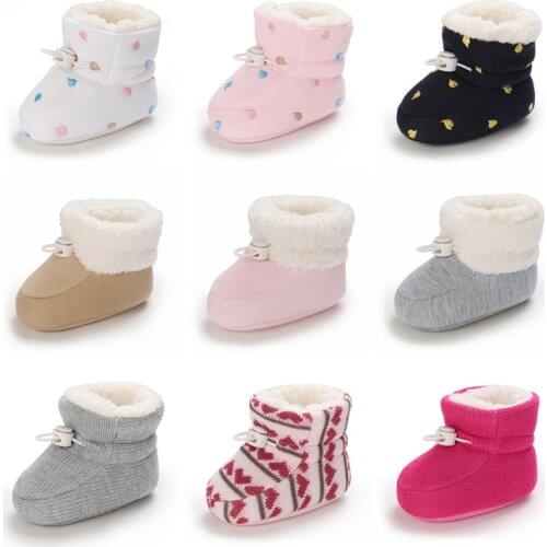 Baby Winter Boots Infant Toddler Newborn Cute Solid Color Wool For Girl Boy First Walkers Super Keep Warm Snowfield Booties Boot